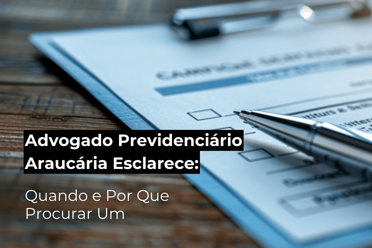Advogado Previdenciário em Araucária Esclarece: Quando e Por Que Procurar Um