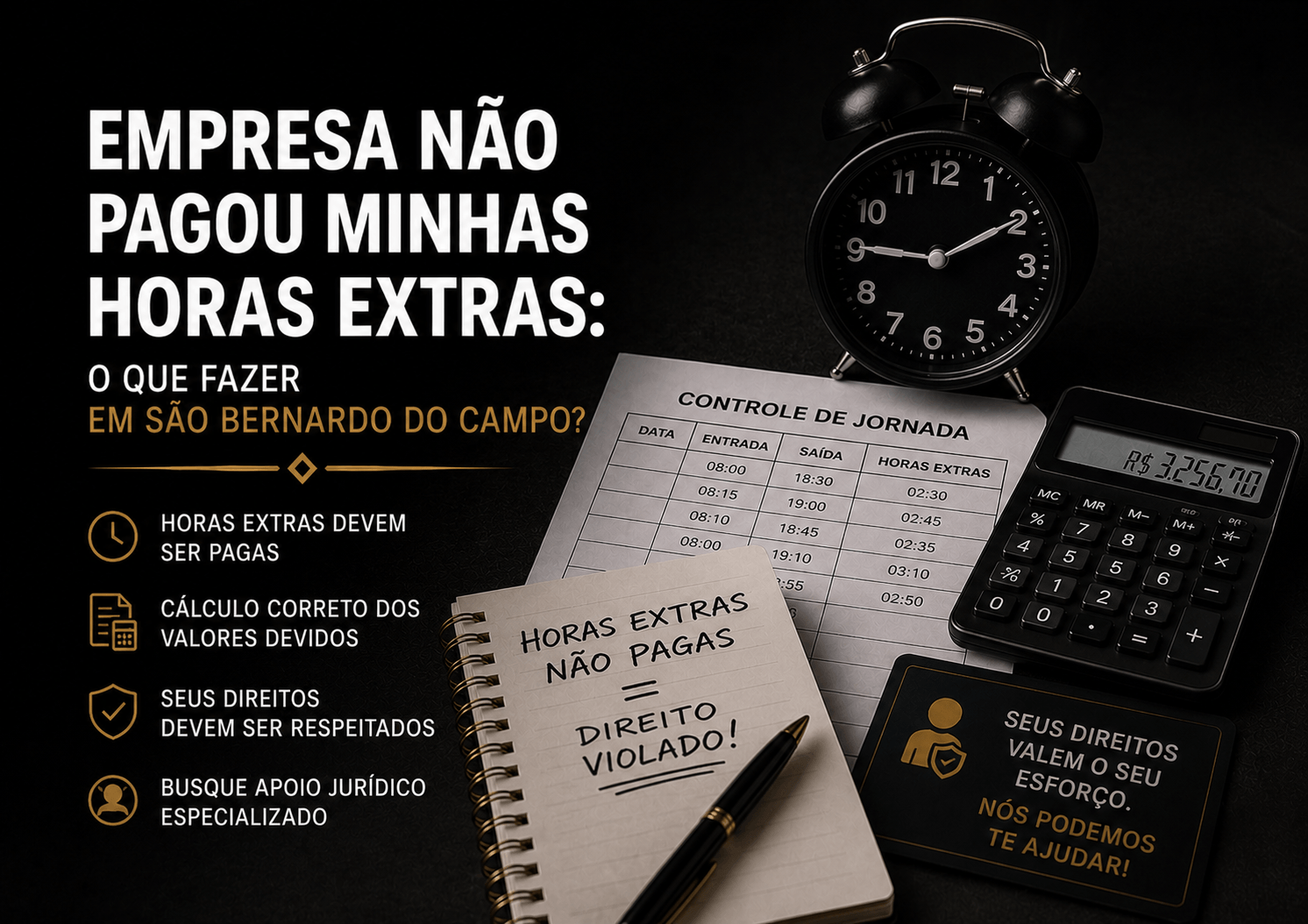 Empresa não pagou minhas horas extras: o que fazer em São Bernardo do Campo?